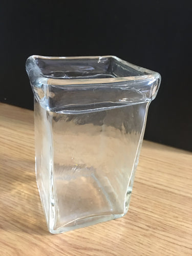 DANE100-R  Square Glass Candle Holder or Vase