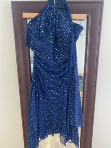 NIEV100-J Navy Blue Sparkly Dress