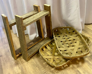 SNYD100-AE Wood & Basket Dessert Display
