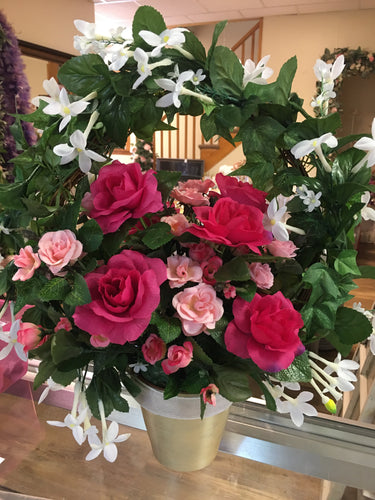 LYNC400-O. Pink and White Floral Table Decoration