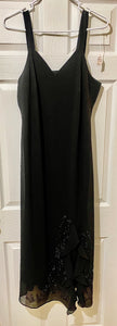 LYNC300-N Leslie Fay Black Dress Size 14w