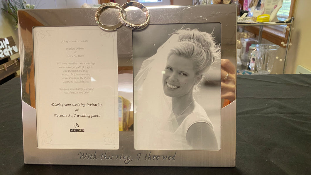 RUDO100-BT Silver Wedding Photo Frame