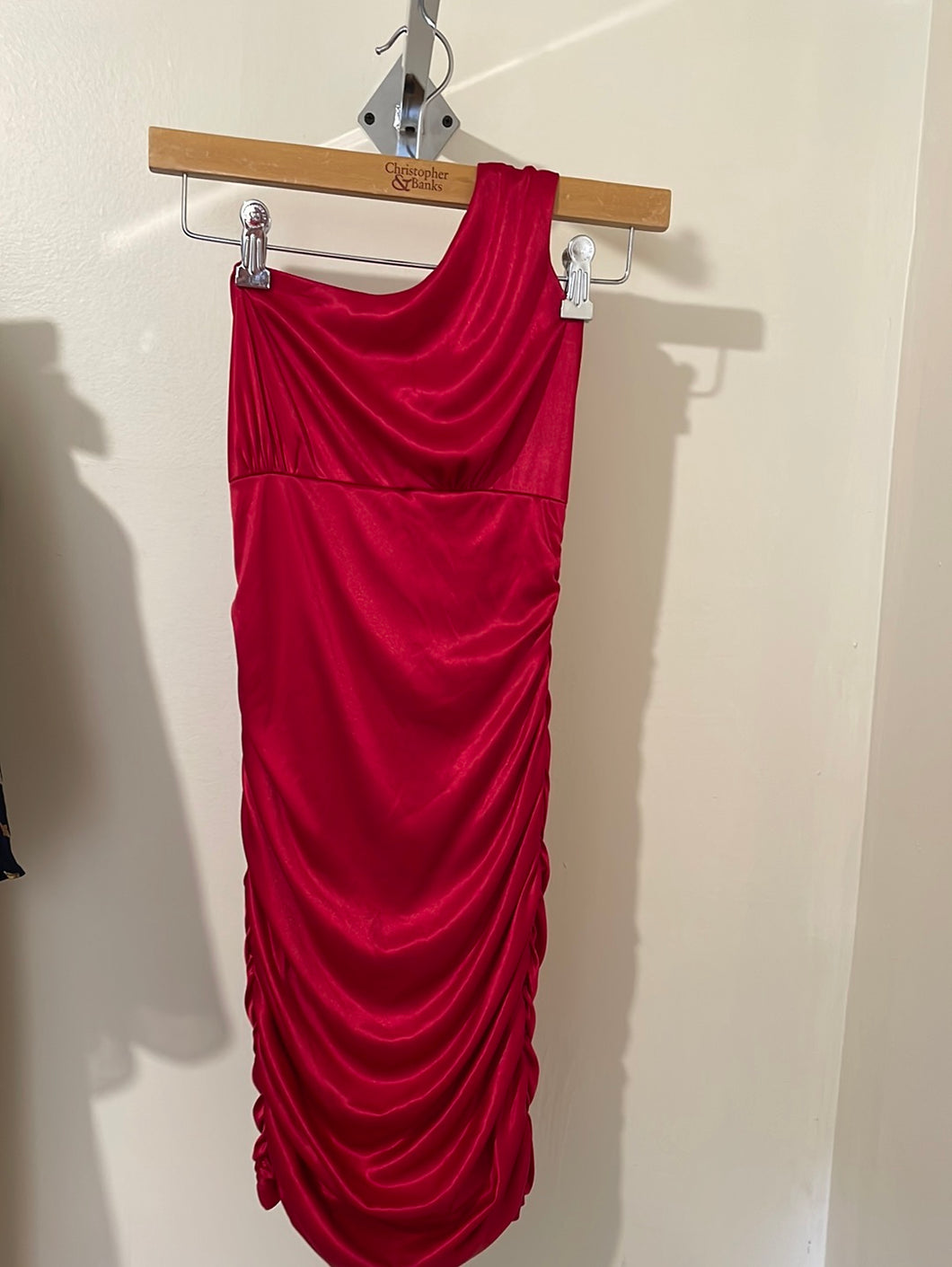NIEV100-Z Red Silk Dress Size Small