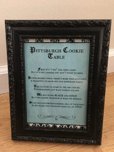 MYTR100-K. Pittsburgh Cookie Table Sign