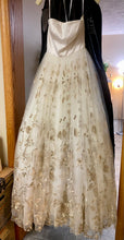 Load image into Gallery viewer, MCCO200-B Ivory/Gold Strapless Gown. Size 0