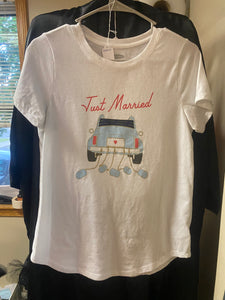 HALE100-O “Just Married” T-shirt. Size S