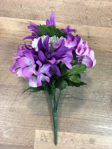 PASS100-L.  Purple Floral Bush