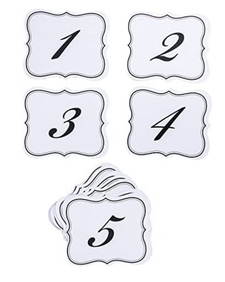 SELL100-Q Black & White Table #1-25