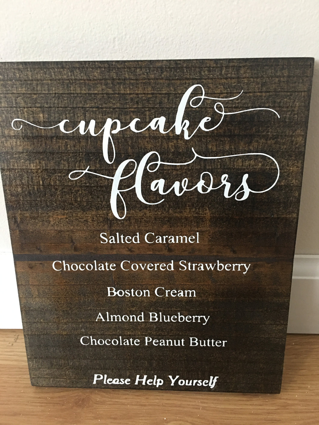 COLL100-H.   Cupcake Flavors Sign