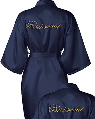 MILL200-J Navy “Bridesmaid” Robe. Size M