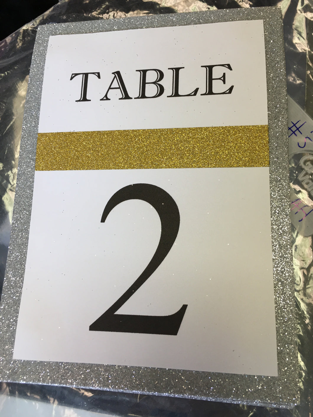 HITE100-AX  Silver & Gold Table#'s, #2 to #20