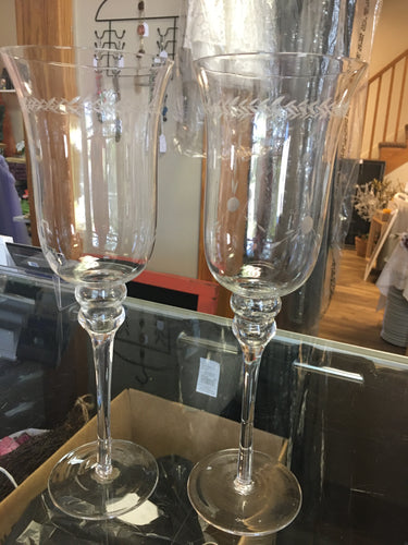 MCCO100-AU.   Tall Glass Candle Holders