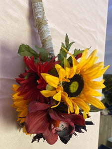 BLOS100-L Fall Sunflower/Burgundy Bouquet