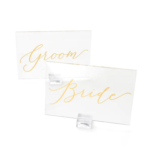 DAIS100-M Acrylic Bride & Groom Table Setting