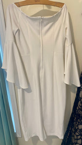 MILO100-D Off the Shoulder White Dress. Size 10