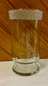 WIEG100-AH Silver Trim Vase