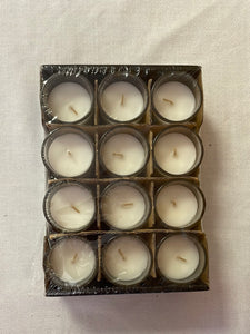 SELL100-W Votive Holders + Candles