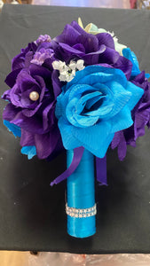 PASS100-B Purple & Turquoise Bouquet