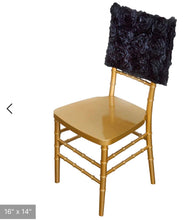 Load image into Gallery viewer, KENS100-U Black Rosette Chair Cap