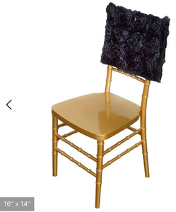 KENS100-U Black Rosette Chair Cap