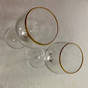 CHAR100-AP Gold Trim Wine Glasses