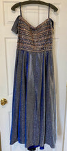 Load image into Gallery viewer, MILO100-B Navy/Gold Sparkly Gown. Size 14/16