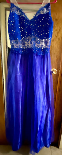 ELLA100-AE Royal Blue Long Gown. Size XL