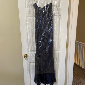 MYER300-C Size Small Navy Blue Sequin Dress