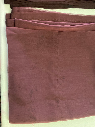 ALEX100-L Burgundy Sheer Curtain Panel