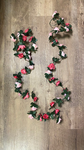 ELLA100-BY New 8 ft Pink Garland