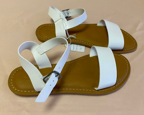 MILL300-I White Sandal Flipflops. Size 5