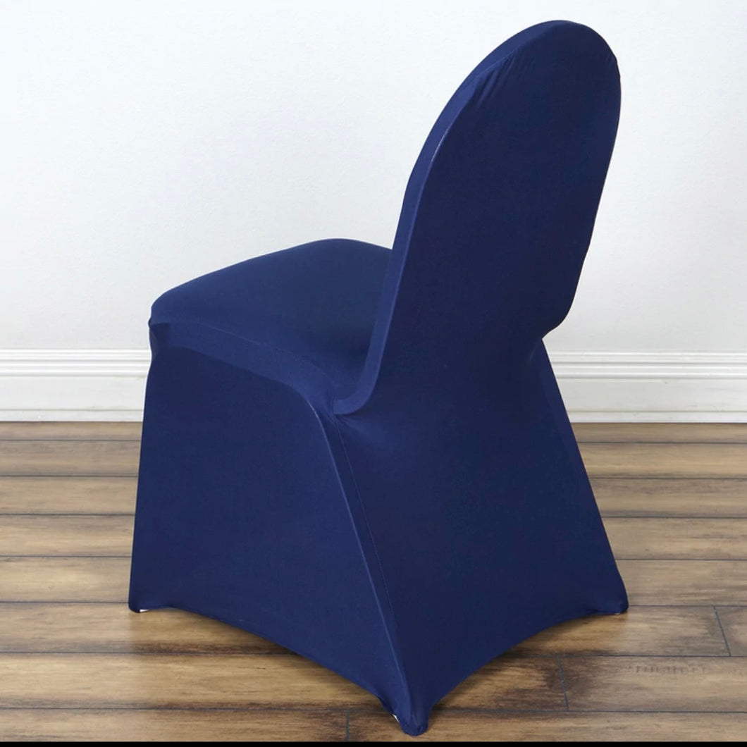 FRON100-E  Navy Spandex Chair Covers