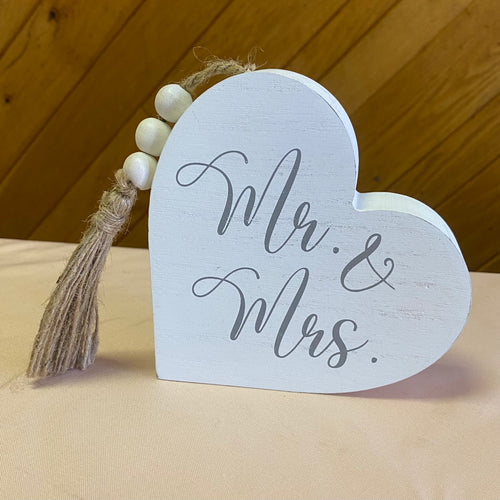 HIPP100-M Whitewash Mr&Mrs Sign