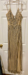 GREE200-A Ellie Wilde Nude Gown. Size 12