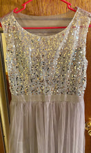 Load image into Gallery viewer, ELLA100-AF Gray Sequin Long Gown. Size M