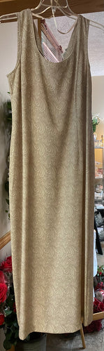 HOOD100-AG Tan Gown with Jacket. Size 14