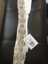 Load image into Gallery viewer, ENCK100-B  Beautiful Beaded Ivory Satin Belt, NEW