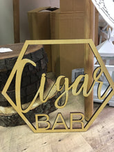Load image into Gallery viewer, MCCO100-AR. Cigar Bar Wooden Cut Out Sign