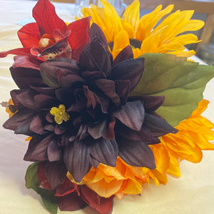 BLOS100-L Fall Sunflower/Burgundy Bouquet