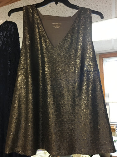 WALT100-BD  Lane Bryant Silver Sequin Tank Top, Size 22/24