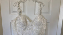 Load image into Gallery viewer, MASS100-A Ivory Floral Appliqué Gown. Size 14