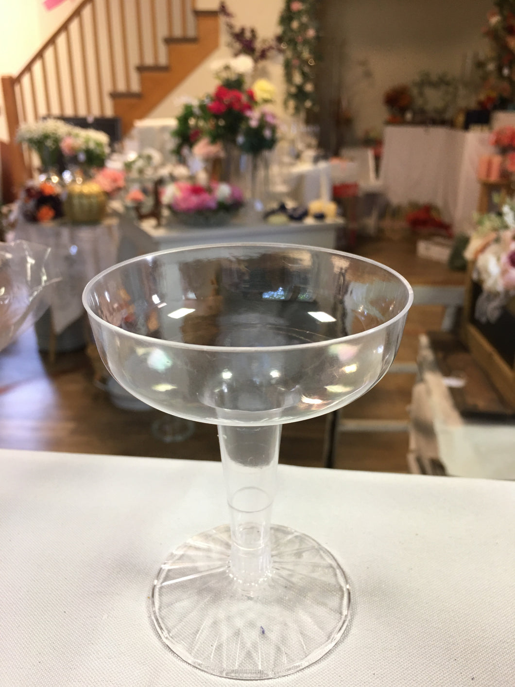 LYNN200-S Set of 10 Plastic Champagne Glasses