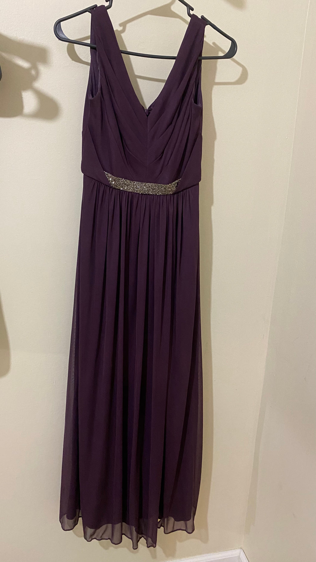 SHAR200-X Plum Purple Bridesmaid Gown. Size 2