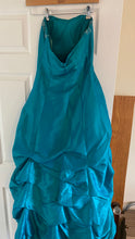 Load image into Gallery viewer, NIEV100-I Strapless Teal Ball Gown. Size 5/6